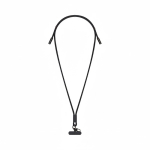 Lanyard ajustable hecho a medida con cable de carga tipo C para móvil color negro septima vista