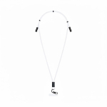 Lanyard ajustable hecho a medida con cable de carga tipo C para móvil color blanco septima vista