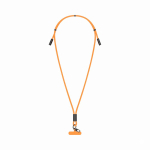 Lanyard ajustable hecho a medida con cable de carga tipo C para móvil color naranja septima vista