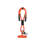 Muñequera para cargar el móvil hecha a medida con cargador tipo C color naranja septima vista