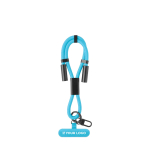 Muñequera para cargar el móvil hecha a medida con cargador tipo C color azul cian vista de impresión