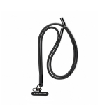 Lanyard ajustable para el móvil con cargador tipo C hecho a medida color negro vista de impresión