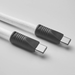 Lanyard ajustable para el móvil con cargador tipo C hecho a medida color blanco quinta vista