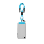 Lanyard para el móvil hecho a medida de correa corta y cargador tipo C color azul cian