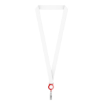 Lanyard de poliéster hecho a medida con portacredencial retráctil color rojo septima vista