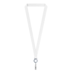 Lanyard de poliéster hecho a medida con portacredencial retráctil color gris septima vista