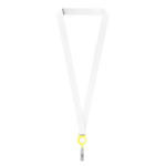 Lanyard de poliéster hecho a medida con portacredencial retráctil color amarillo septima vista