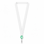 Lanyard de poliéster hecho a medida con portacredencial retráctil color verde botella septima vista