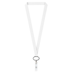 Lanyard de poliéster hecho a medida con portacredencial retráctil color negro septima vista