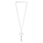Lanyard de poliéster hecho a medida con portacredencial retráctil color gris septima vista