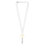 Lanyard de poliéster hecho a medida con portacredencial retráctil color amarillo septima vista