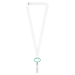 Lanyard de poliéster hecho a medida con portacredencial retráctil color verde botella septima vista