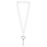 Lanyard de poliéster hecho a medida con portacredencial retráctil color azul ultramarino septima vista