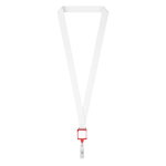 Lanyard portacredencial hecho a medida de poliéster para sublimar color rojo septima vista