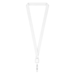 Lanyard portacredencial hecho a medida de poliéster para sublimar color blanco septima vista