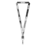 Lanyard portacredencial hecho a medida de poliéster para sublimar color blanco