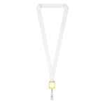 Lanyard portacredencial hecho a medida de poliéster para sublimar color amarillo septima vista