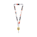 Lanyard portacredencial hecho a medida de poliéster para sublimar color amarillo
