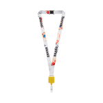 Lanyard portacredencial hecho a medida de poliéster para sublimar color amarillo