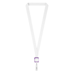 Lanyard portacredencial hecho a medida de poliéster para sublimar color violeta septima vista