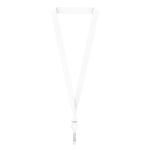 Lanyard de poliéster hecho a medida para sublimar con portacredencial color blanco septima vista