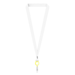 Lanyard de poliéster hecho a medida para sublimar con portacredencial color amarillo septima vista