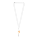 Lanyard de poliéster hecho a medida para sublimar con portacredencial color naranja septima vista