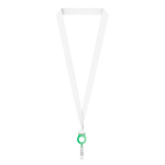 Lanyard de poliéster hecho a medida para sublimar con portacredencial color verde botella septima vista
