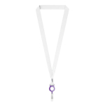 Lanyard de poliéster hecho a medida para sublimar con portacredencial color violeta septima vista