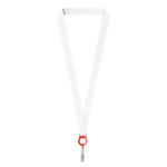 Lanyard portacredencial hecho a medida de RPET para sublimar color rojo septima vista