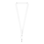 Lanyard portacredencial hecho a medida de RPET para sublimar color blanco septima vista