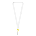 Lanyard portacredencial hecho a medida de RPET para sublimar color amarillo septima vista