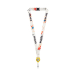 Lanyard portacredencial hecho a medida de RPET para sublimar color amarillo