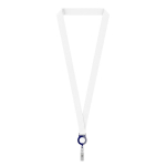Lanyard portacredencial hecho a medida de RPET para sublimar color azul marino septima vista