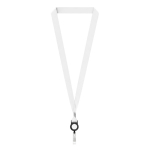 Lanyard portacredencial hecho a medida de RPET con detalle metálico color negro septima vista