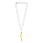 Lanyard portacredencial hecho a medida de RPET con detalle metálico color amarillo septima vista