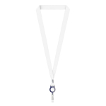 Lanyard portacredencial hecho a medida de RPET con detalle metálico color azul marino septima vista