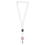 Lanyard para sublimar hecho a medida portacredenciales desmontable color rojo septima vista