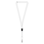 Lanyard para sublimar hecho a medida portacredenciales desmontable color blanco septima vista