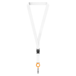 Lanyard para sublimar hecho a medida portacredenciales desmontable color naranja septima vista