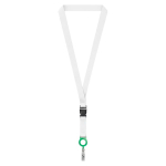 Lanyard para sublimar hecho a medida portacredenciales desmontable color verde botella septima vista
