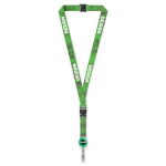 Lanyard para sublimar hecho a medida portacredenciales desmontable color verde botella