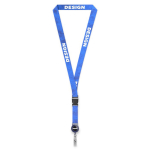 Lanyard para sublimar hecho a medida portacredenciales desmontable color azul ultramarino