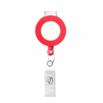 Portacredenciales retráctil redondo hecho a medida personalizable ⌀2 color rojo septima vista