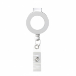 Portacredenciales retráctil redondo hecho a medida personalizable ⌀2 color blanco septima vista