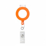 Portacredenciales retráctil redondo hecho a medida personalizable ⌀2 color naranja septima vista