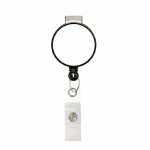 Portacredenciales retráctil redondo hecho a medida personalizable ⌀2.8 color negro septima vista