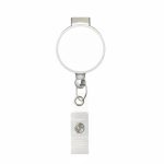 Portacredenciales retráctil redondo hecho a medida personalizable ⌀2.8 color blanco septima vista