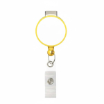 Portacredenciales retráctil redondo hecho a medida personalizable ⌀2.8 color amarillo septima vista