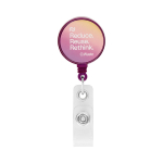 Portacredenciales retráctil redondo hecho a medida personalizable ⌀2.8 color violeta